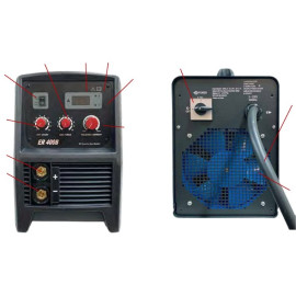MÁQUINA PARA SOLDAR ER400B Weld500 tipo Inversor – Para electrodo revestido (SMAW) y Tig (GTAW) con encendido «Easy Tig»