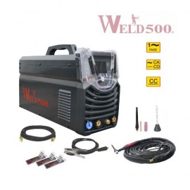 MÁQUINA PARA SOLDAR TT200B-LCD Weld500 tipo Inversor – Para Tig (GTAW) AC/DC pulsado y electrodo revestido (SMAW) AHORA CON PANTALLA LCD DE 4.5″