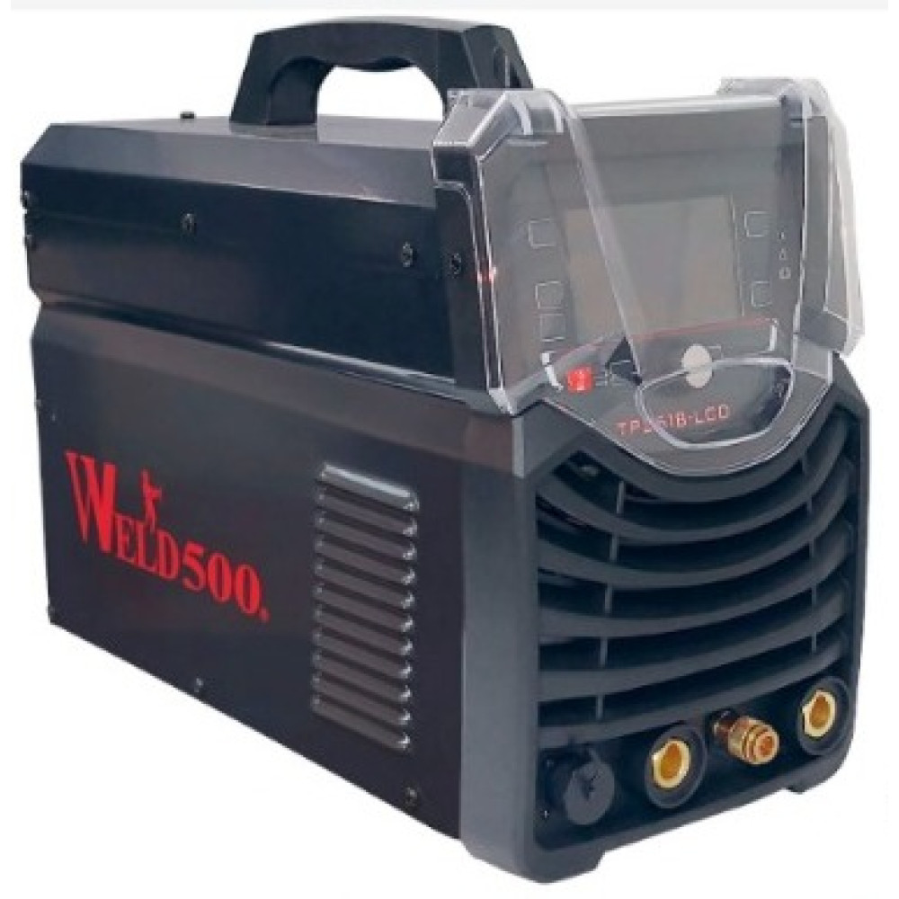 MÁQUINA PARA SOLDAR TP251B-LCD Weld500 tipo Inversor – Para Tig (GTAW) DC, DC pulsado y electrodo revestido (SMAW) – Ahora con pantalla LCD de 4.5″